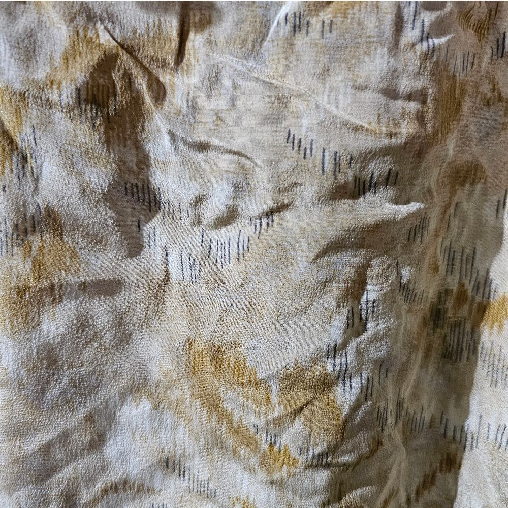 TALBOTS Tan Ruffle Silk Sleeveless Career Top‎ Blouse - Size 16W Petite - Picture 5 of 7